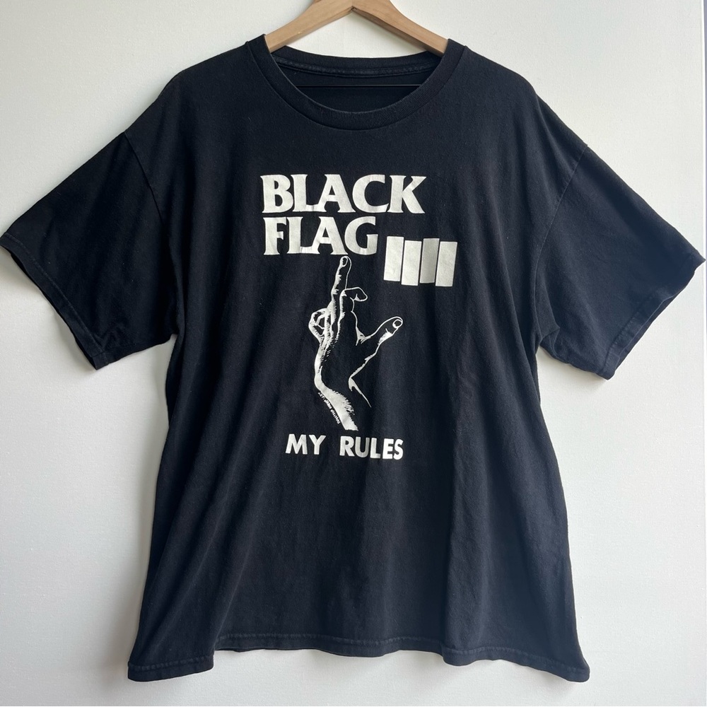 Vintage Black Flag My Rules Art Wahoo Williams T-shirt